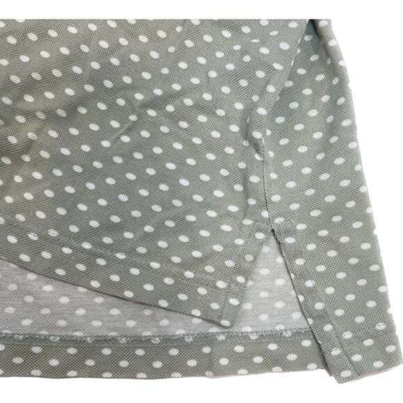 IZOD | Women's Vintage 90s Sage Polka Dot w/ Embroidery Golf Polo | Medium - Picture 5 of 6